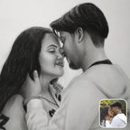 Personalized Handmade Pencil Portrait