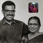 Personalized Handmade Pencil Portrait