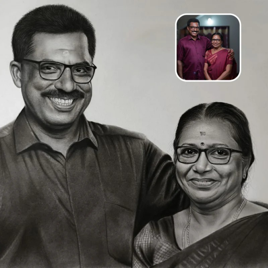 Personalized Handmade Pencil Portrait